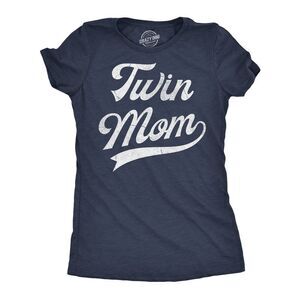 Womens Funny T Shirts Twin Mom Sarcastic Sibling Tee For Ladies